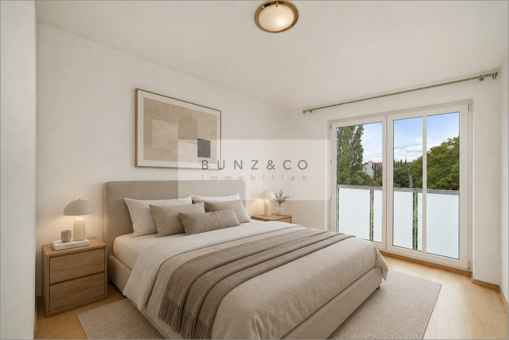 Schlafzimmer möbliert