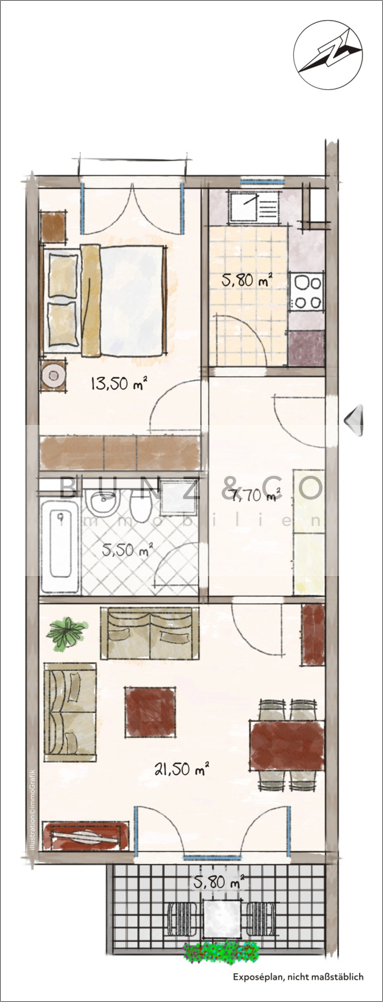 Grundriss Wohnung