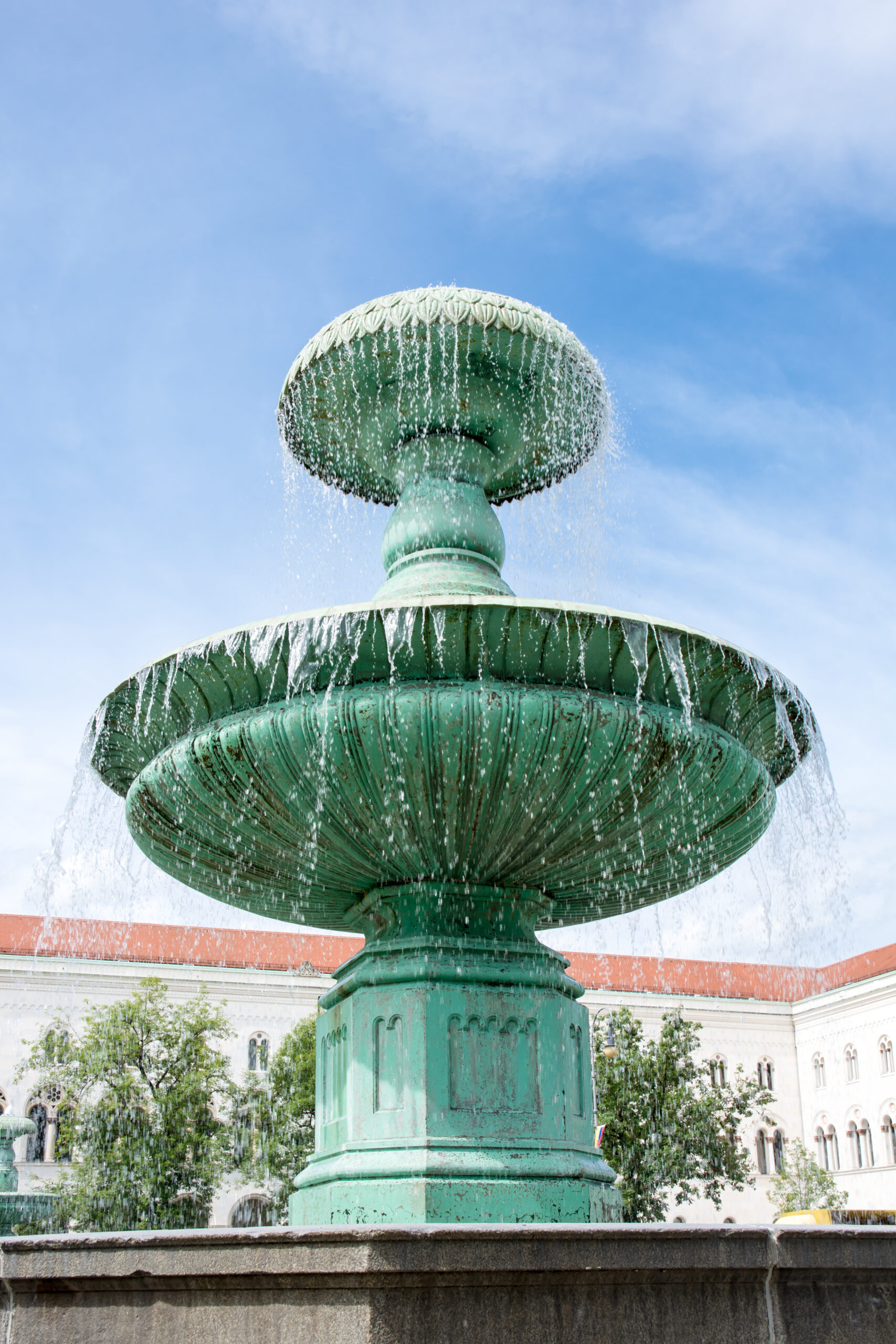 Fountain at the Ludwig Maximilian University of Munich.