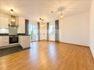 Wohnzimmer mit offener Küche