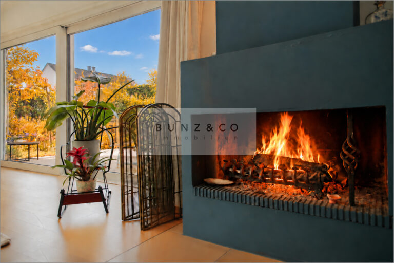 Kamin im Wohnzimmer